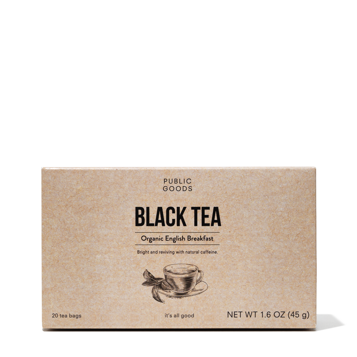Public Goods Grocery English Breakfast Tea 20 ct (Case of 36)