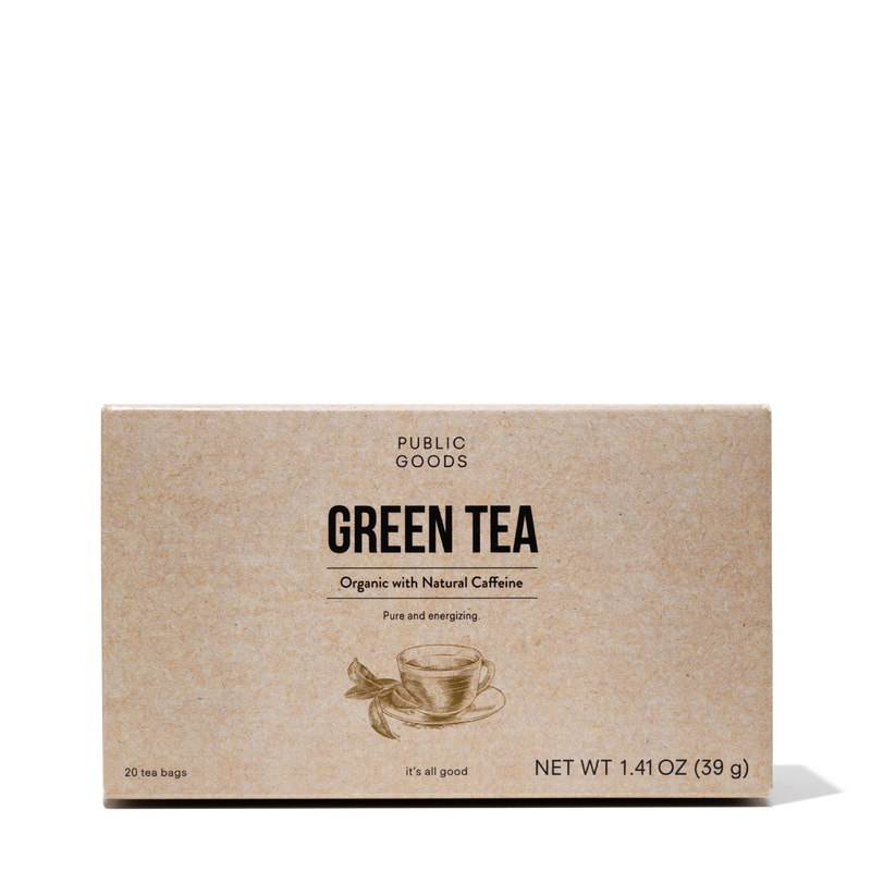 Public Goods Grocery Green Tea 20 ct (Case of 36)