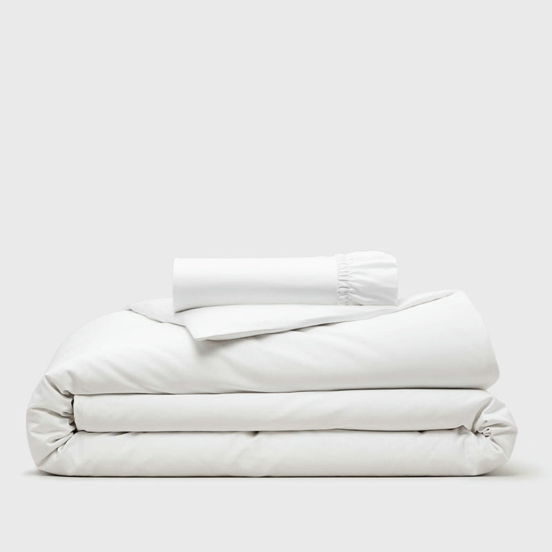 Public Goods Organic Twin Duvet Cover and Fitted Sheet Set (Case of 12)