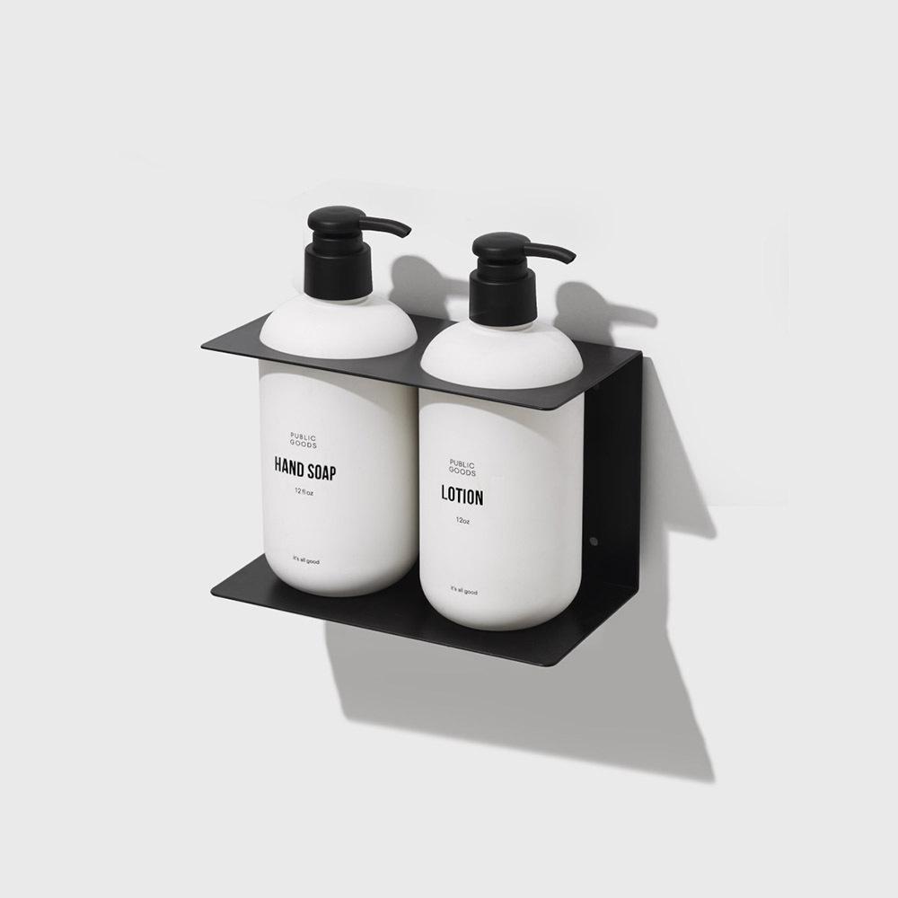 Public Goods Personal Care Double Wall-Mounted Bottle Holder (Case of 3)