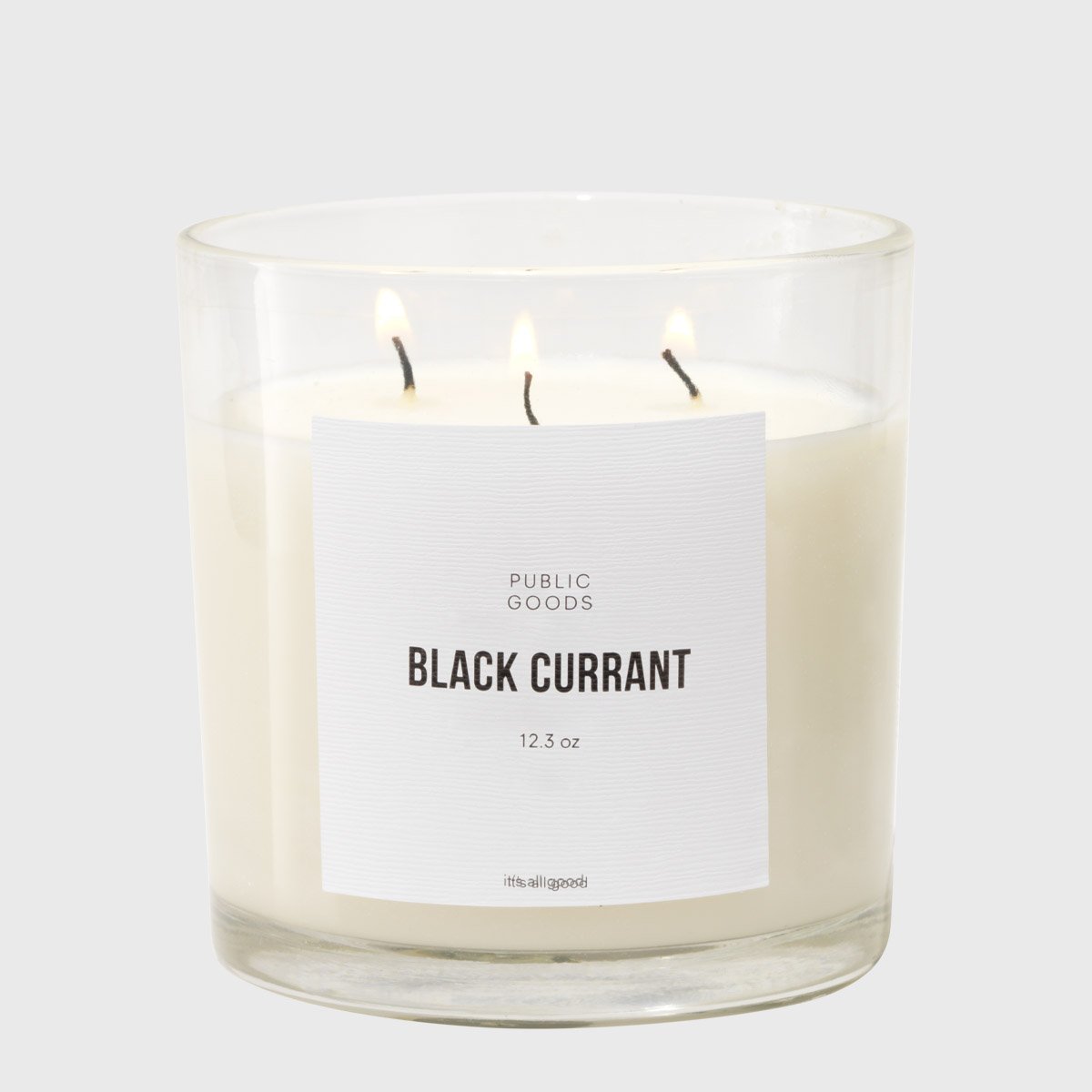 Public Goods Household Black Currant Soy Candle (3 Wick, 12.3oz) - (Case of 6)