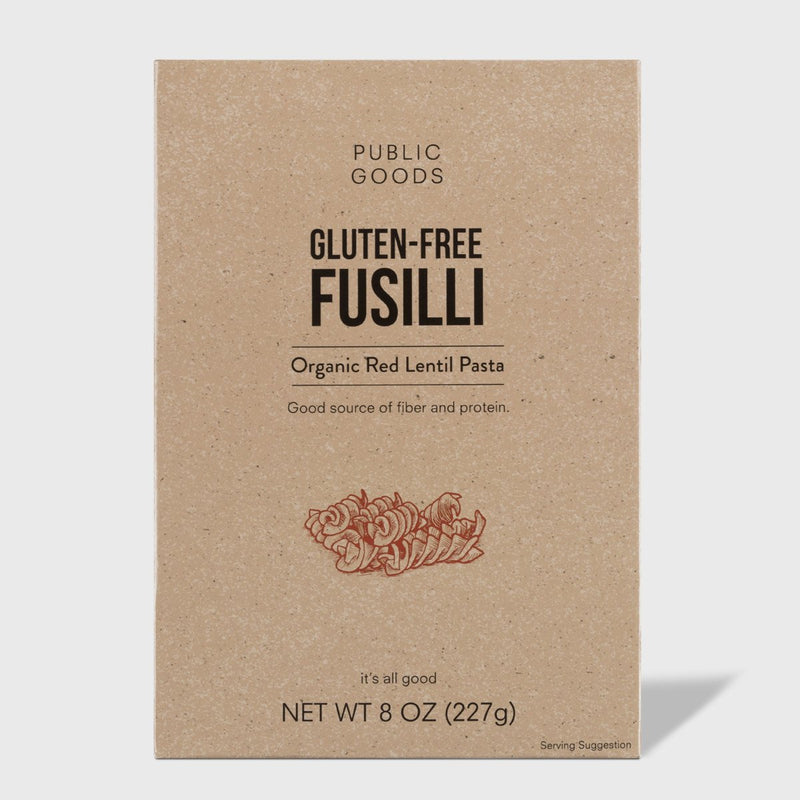 Public Goods Grocery Gluten-Free Fusilli Pasta 8 oz (Case of 8)