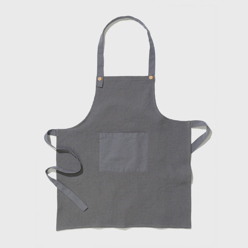 Public Goods Household Grey Waffle Weave Apron (Case of 12)