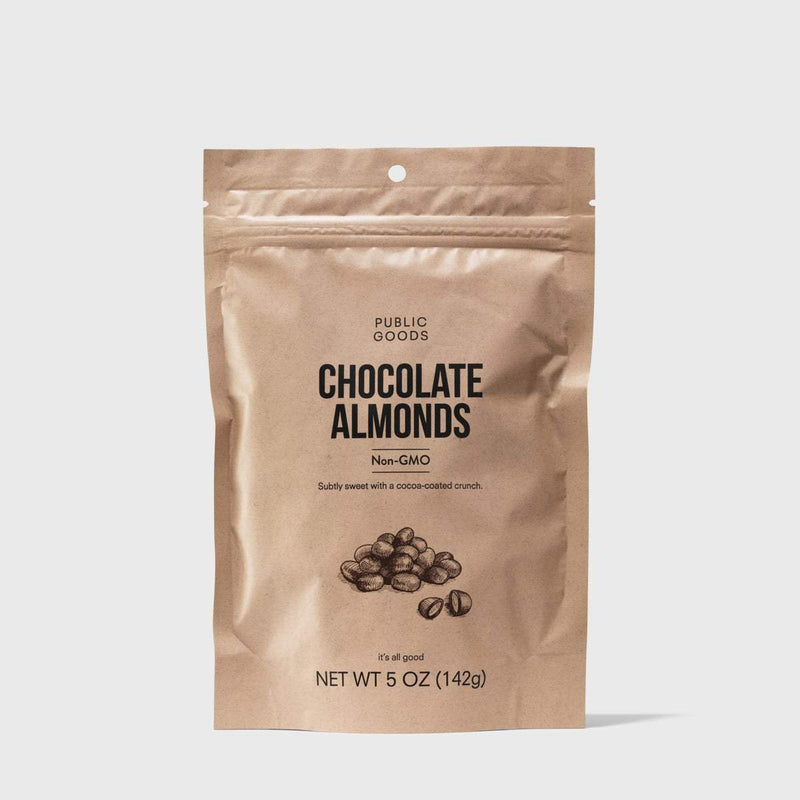 Public Goods Grocery Chocolate Almonds 5 oz (Case of 28)