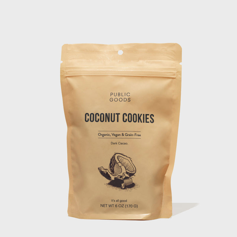 Public Goods Coconut Cookies (Dark Cacao) - (Case of 24)