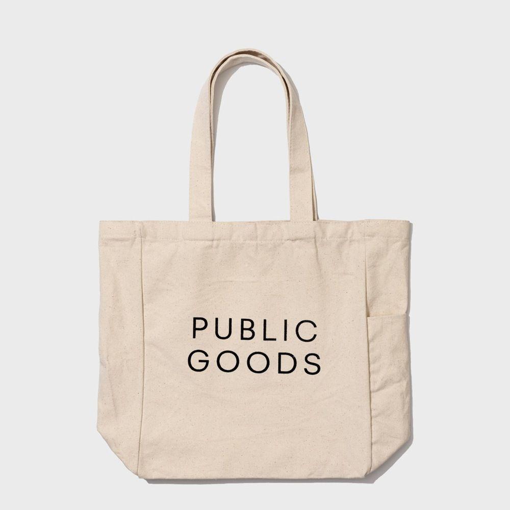 Public Goods Household Reusable Cotton Tote Bag (Case of 24)