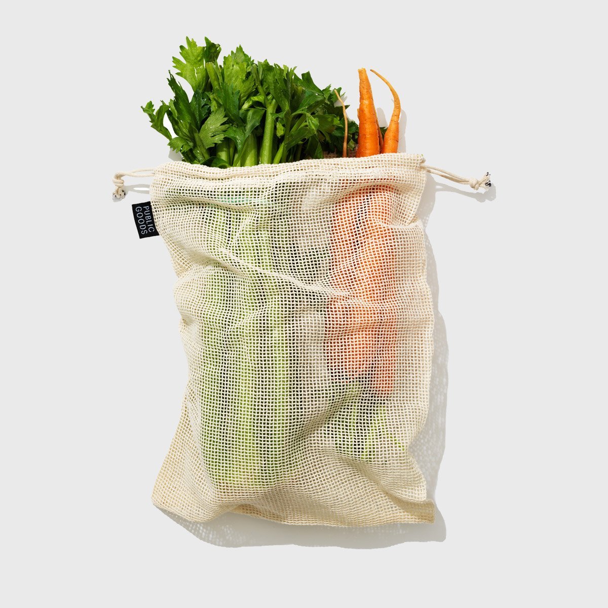 Public Goods Product Set Reusable Mesh Grocery Bag (Case of 6)