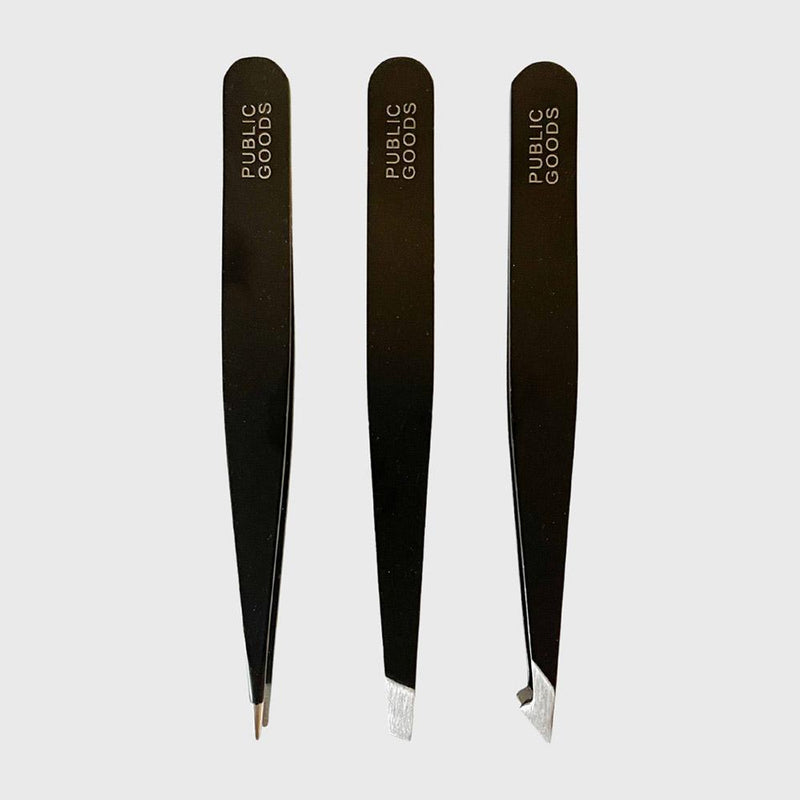 Public Goods Personal Care 3 Piece Tweezers Set (Case of 24)