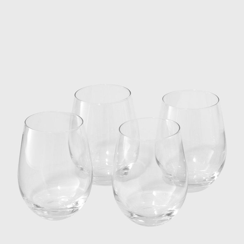 Public Goods Household Stemless Wine Glasses (Set of 4, Case of 6)