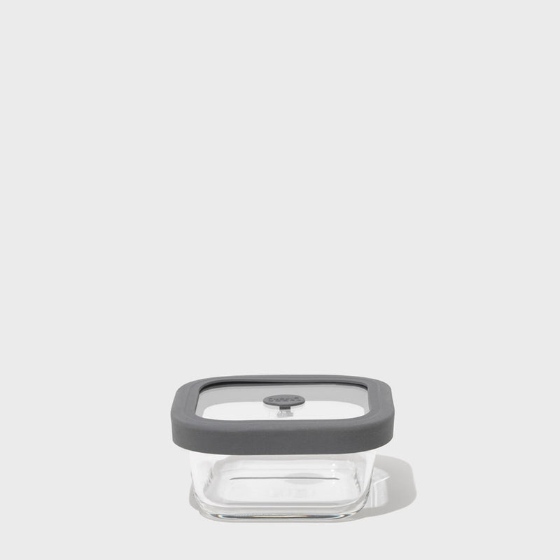 Square Glass Containers, 4pc (Case of 6)