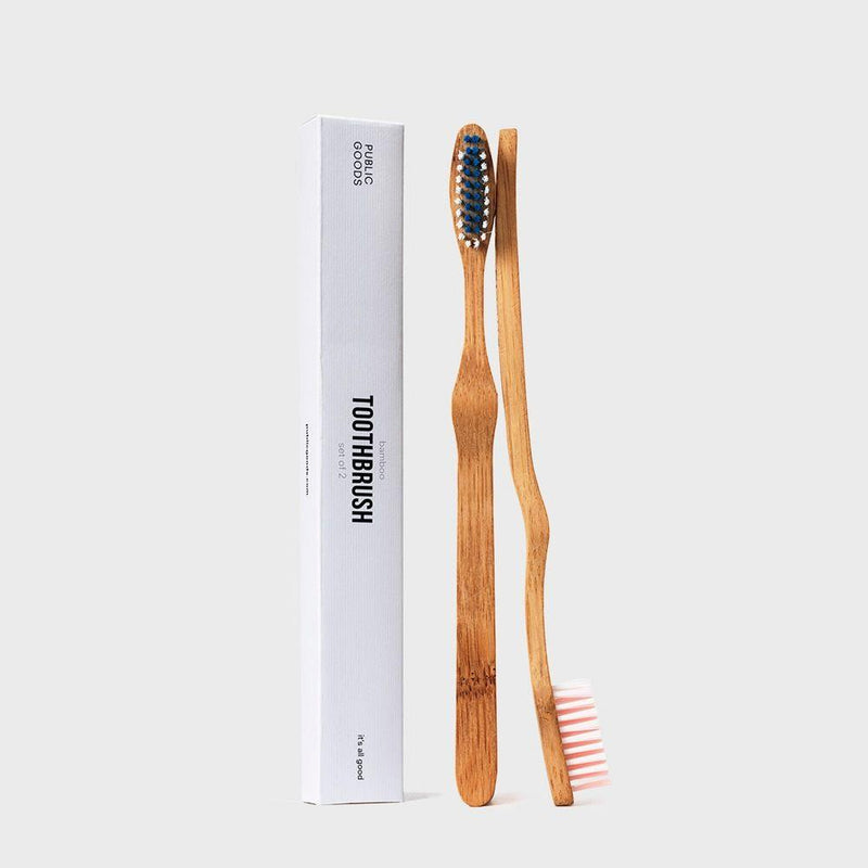 Public Goods Personal Care Bamboo Toothbrush (Case of 24)