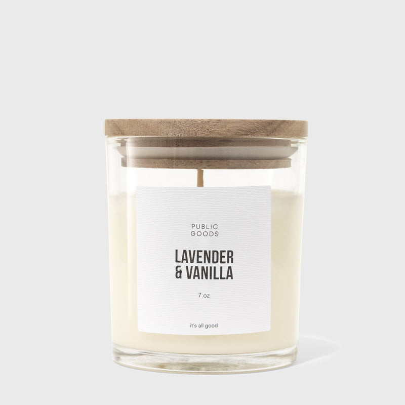 Public Goods Household Lavender & Vanilla Soy Candle (7oz) - (Case of 9)