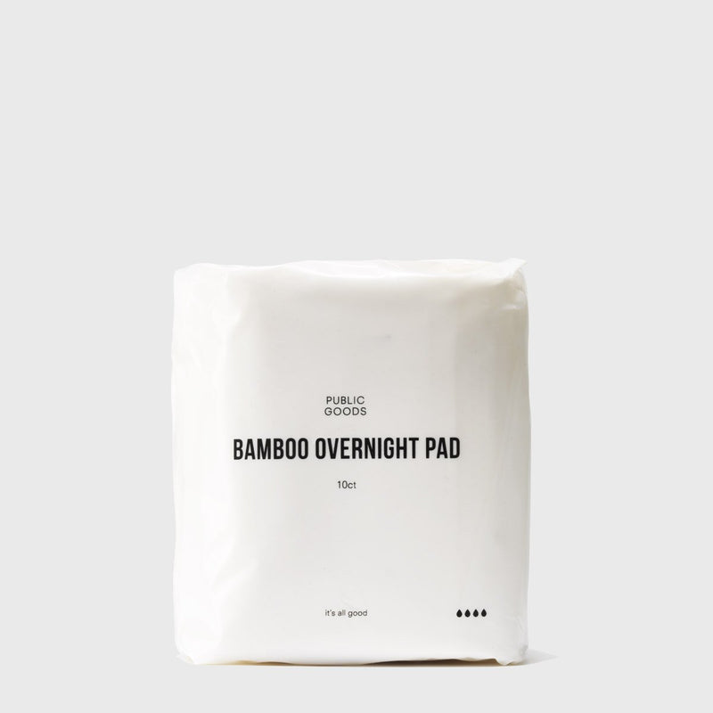 Public Goods Personal Care Bamboo Overnight Pads 10 ct (Case of 24)