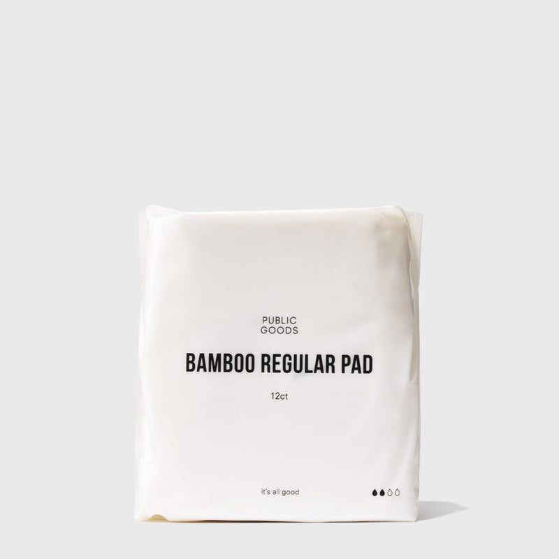 Public Goods Personal Care Bamboo Regular Pads 12 ct (Case of 24)
