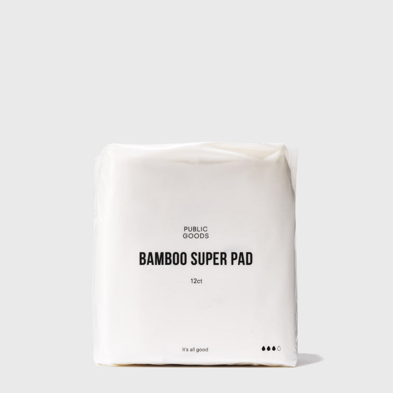 Public Goods Personal Care Bamboo Super Maxi Pads 12 ct (Case of 24)