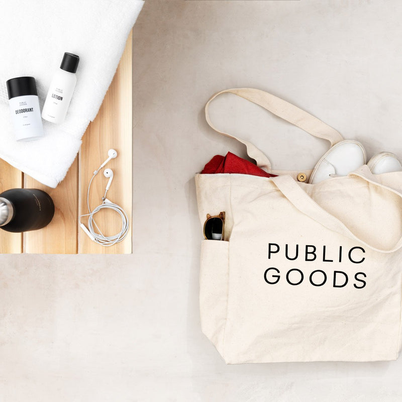Public Goods Household Reusable Cotton Tote Bag (Case of 24)
