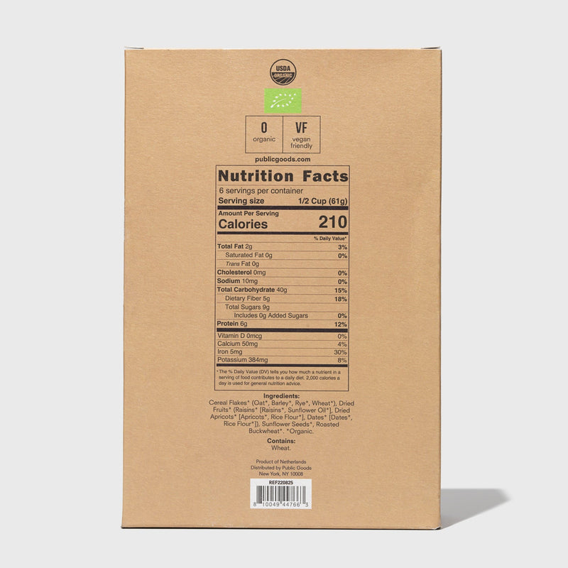 Public Goods Grocery Fruit Muesli 3 pk (Case of 12)