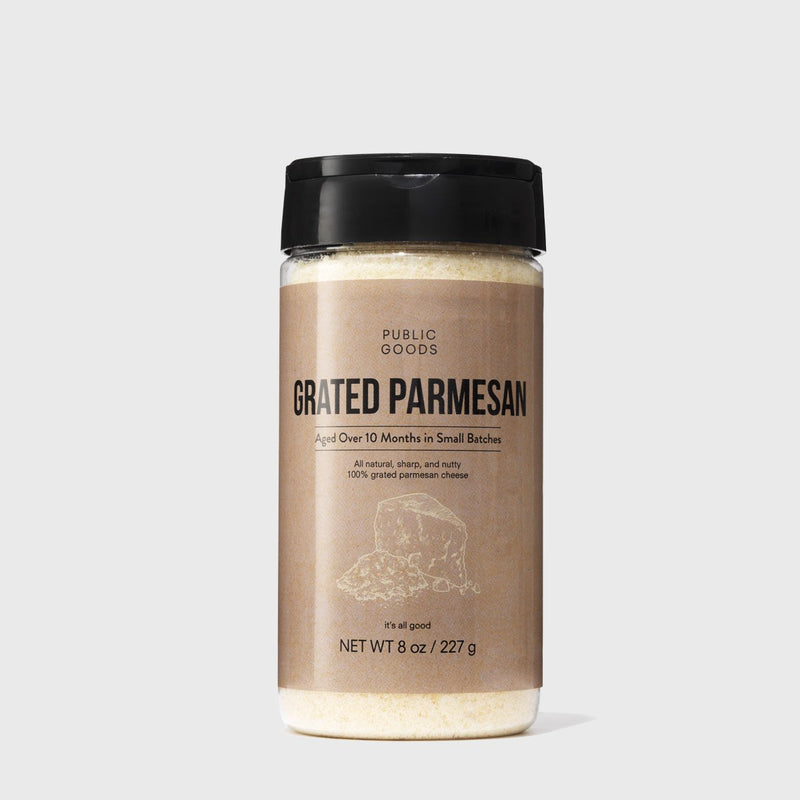 Public Goods Grocery Parmesan Cheese 8 oz (Case of 12)