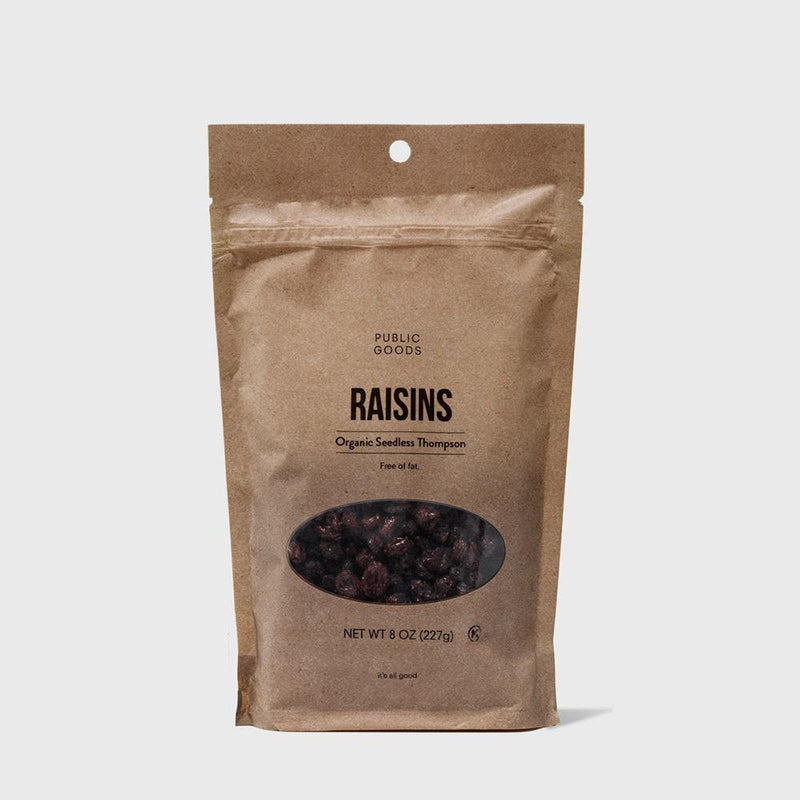 Public Goods Grocery Thompson Raisins 8 oz (Case of 24)