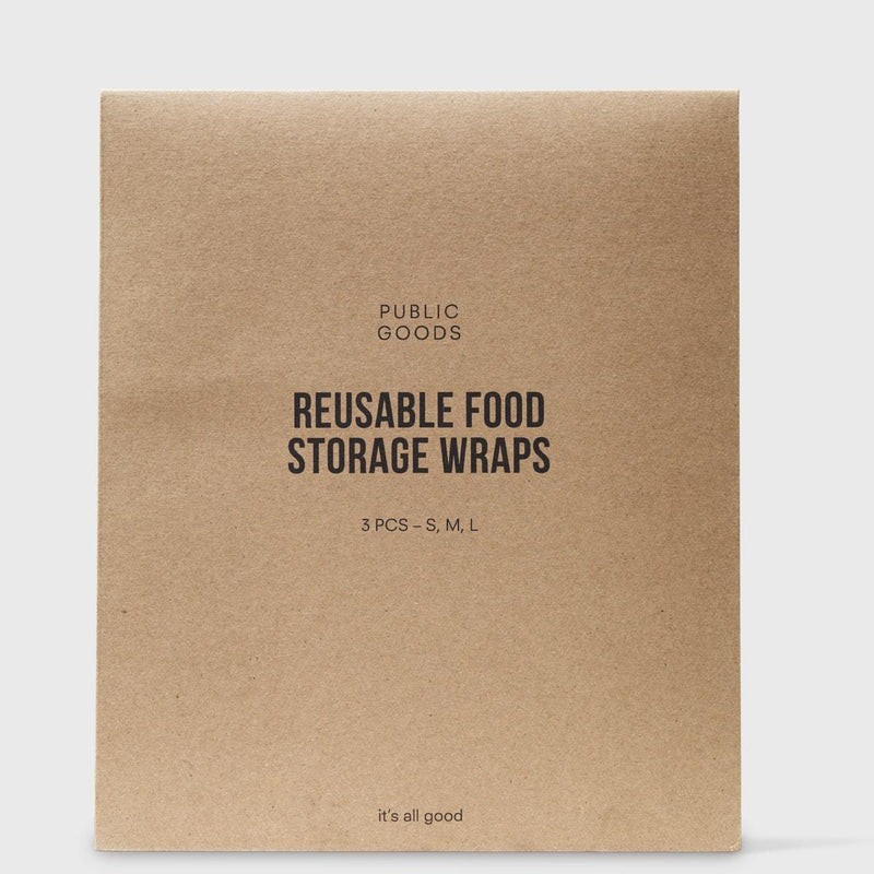Public Goods Household Reusable Food Storage Wraps 3 ct (Case of 125)