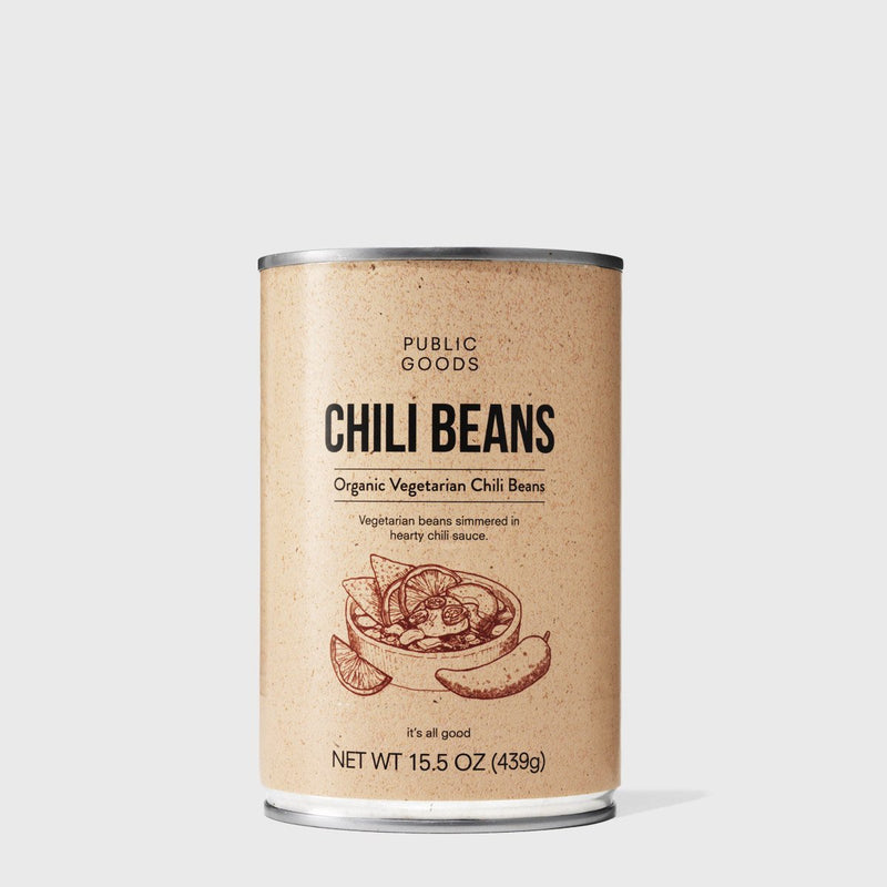 Public Goods Grocery Vegetarian Chili Beans 15.5 oz (Case of 12)