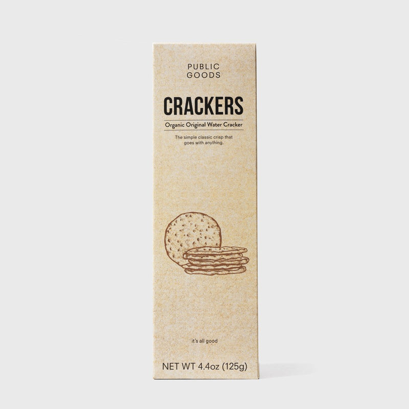 Public Goods Grocery Water Crackers 4.4 oz (Case of 12) (Discontinued)