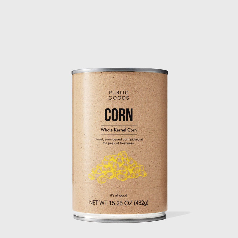 Public Goods Grocery Whole Kernel Corn 15.25 oz (Case of 12)